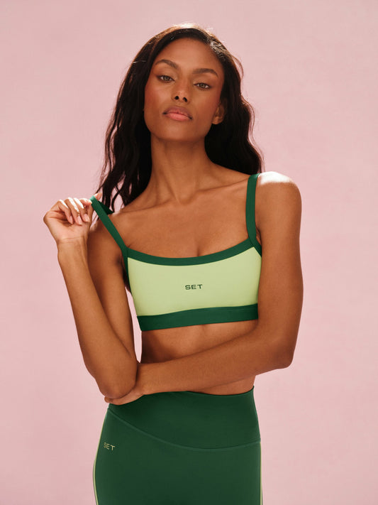 SET ACTIVE SPORTBODY® SPORTY SCOOP BRA - LAWN