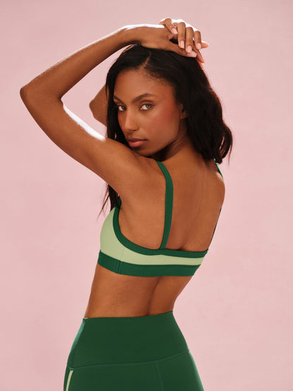 SET ACTIVE SPORTBODY® SPORTY SCOOP BRA - LAWN