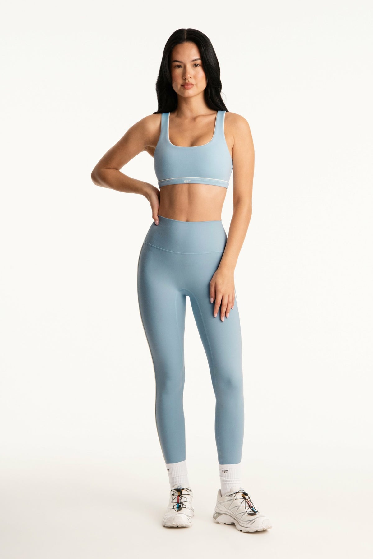 SET ACTIVE FORMCLOUD® CLOUD PARKE PIPE HIGH-RISE LEGGINGS - OVERCAST 1.0