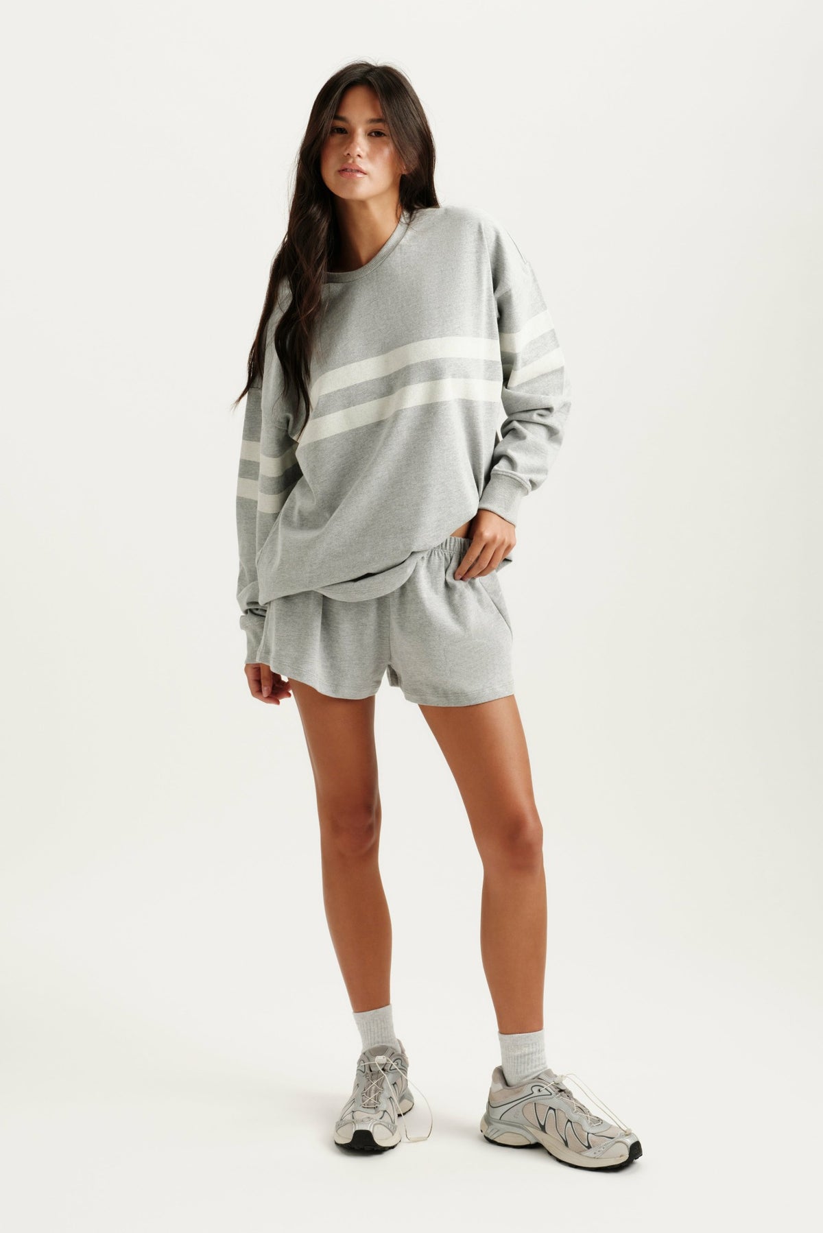 SET ACTIVE HEAVY COTTON EASY STRIPE LONG SLEEVE - WORN