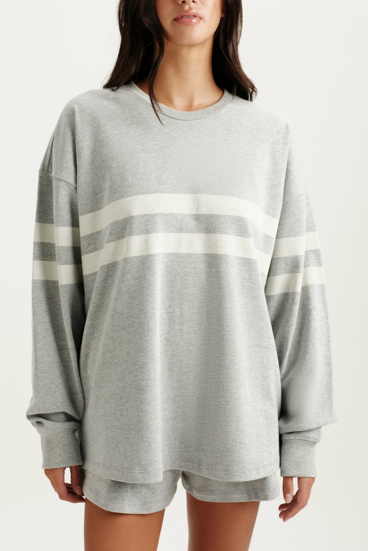SET ACTIVE HEAVY COTTON EASY STRIPE LONG SLEEVE - WORN