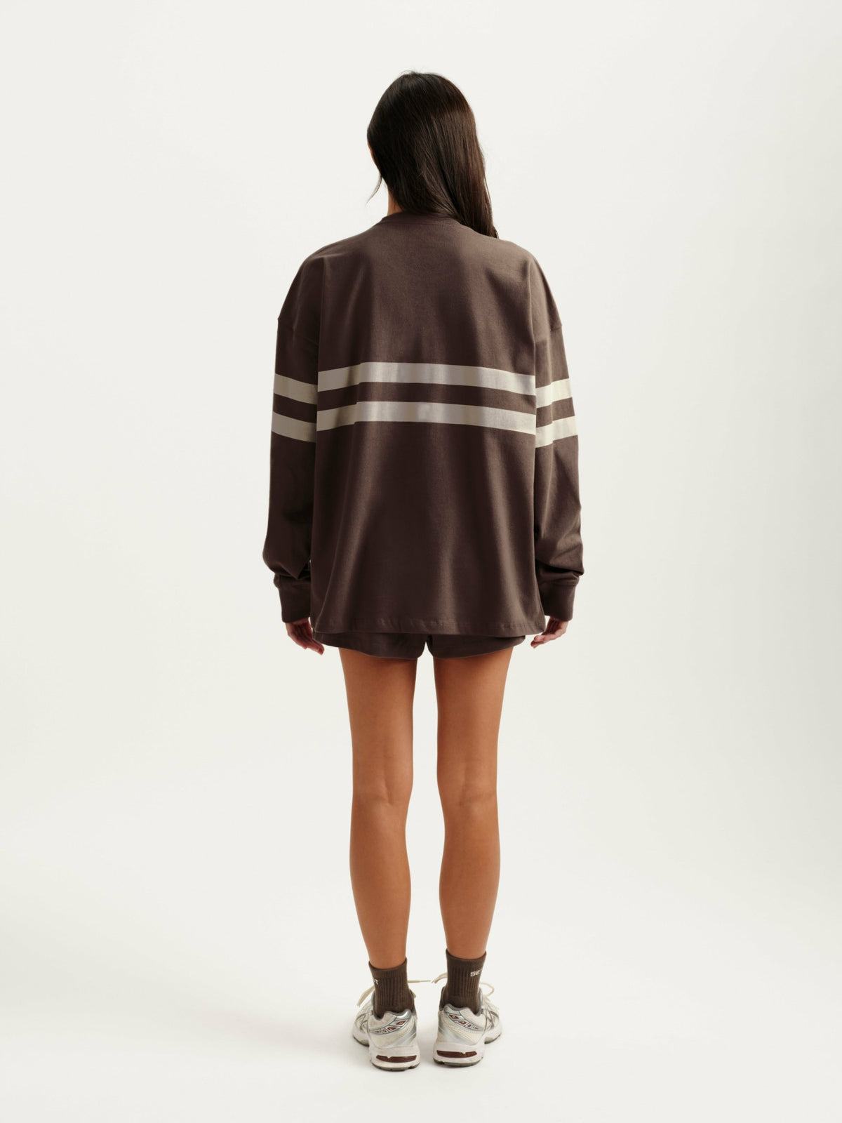 SET ACTIVE HEAVY COTTON EASY STRIPE LONG SLEEVE - GRAIN
