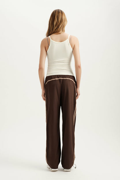 SET ACTIVE STRETCH COTTON LAYER COLLAR TANK - DUST