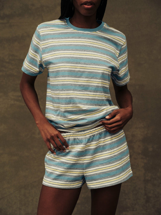 SET ACTIVE HEAVY COTTON EASY STRIPE SHORTS - CASSETTE