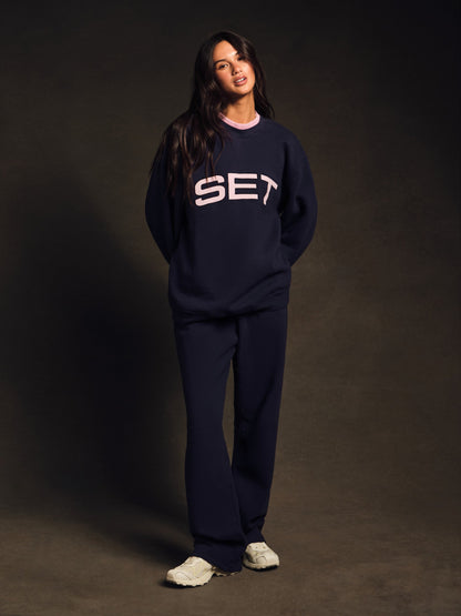 SET ACTIVE MIDWEIGHT SWEATS STAPLE STRAIGHT LEG SWEATPANTS - CONFETTI