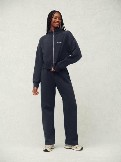 SET ACTIVE MIDWEIGHT SWEATS STAPLE STRAIGHT LEG SWEATPANTS - INDIGO