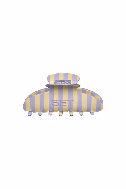 SET ACTIVE SET STRIPE CLAW CLIP - BUTTERCREAM
