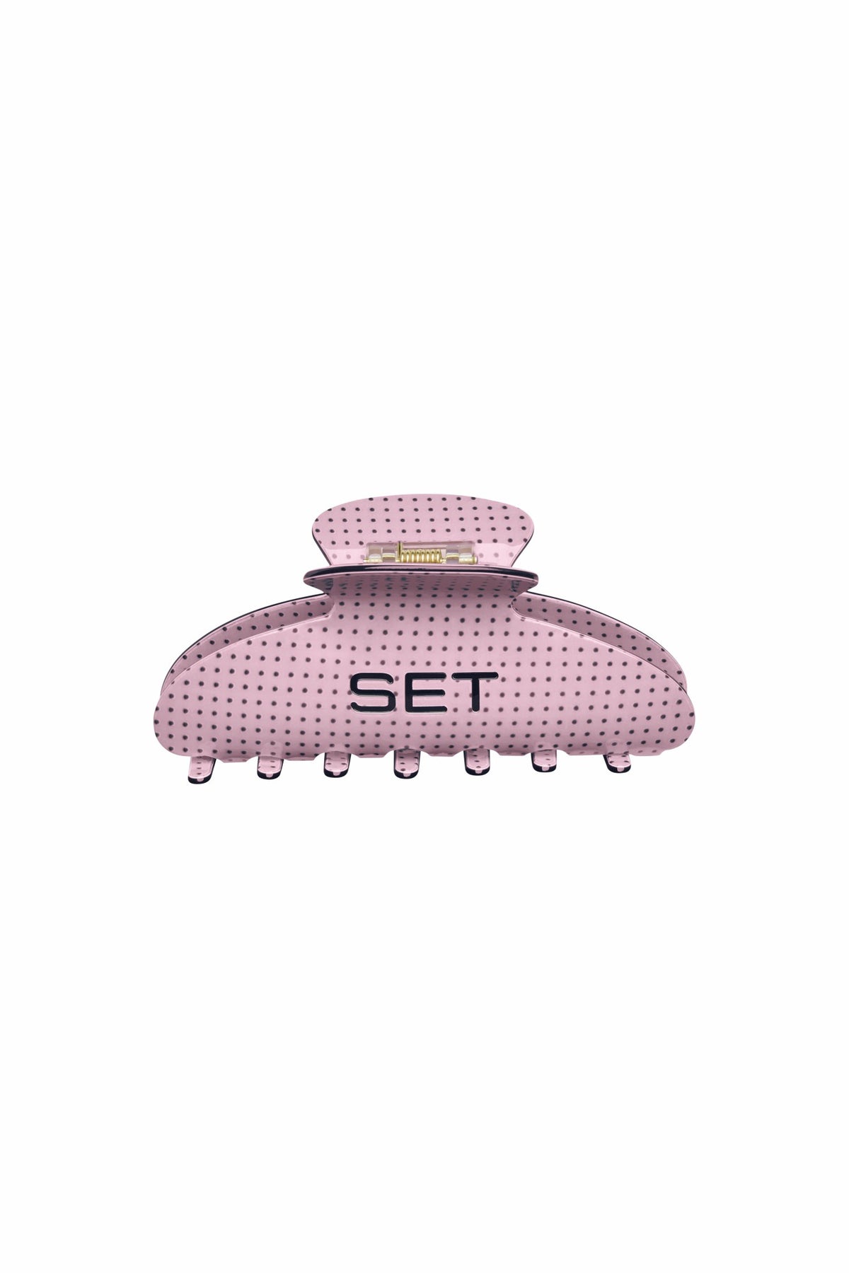 SET ACTIVE SET POLKA DOT CLAW CLIP - PINK CONFETTI