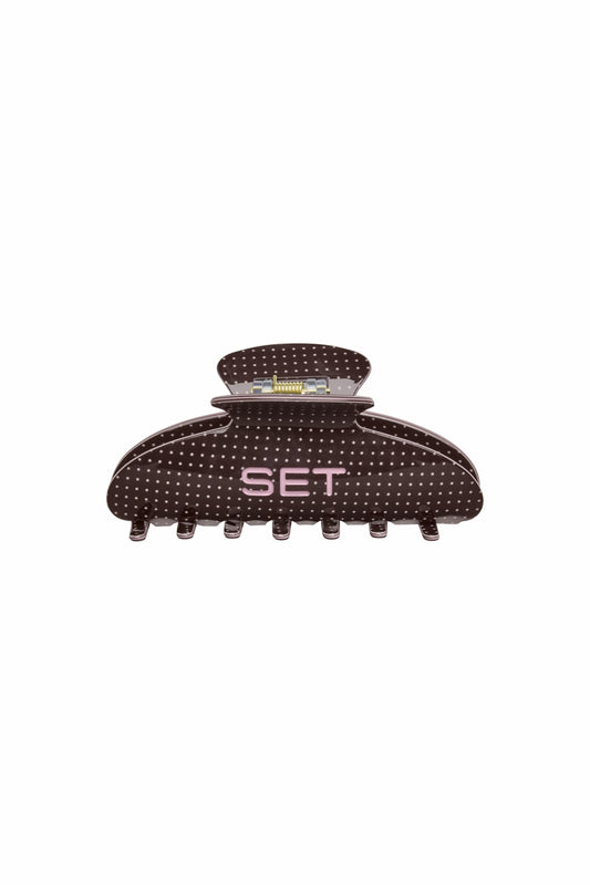 SET ACTIVE SET POLKA DOT CLAW CLIP - SWIRL