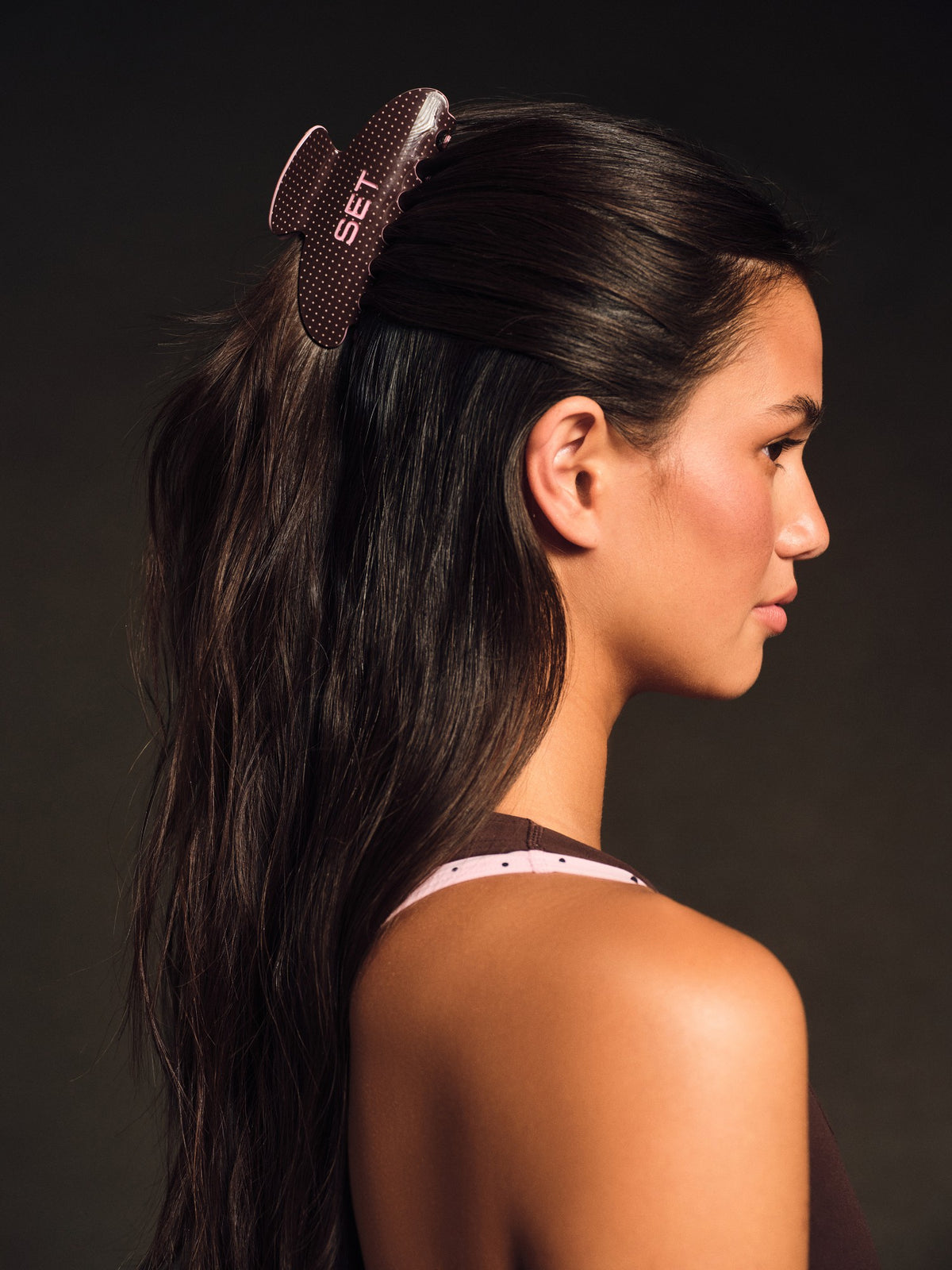 SET ACTIVE SET POLKA DOT CLAW CLIP - SWIRL