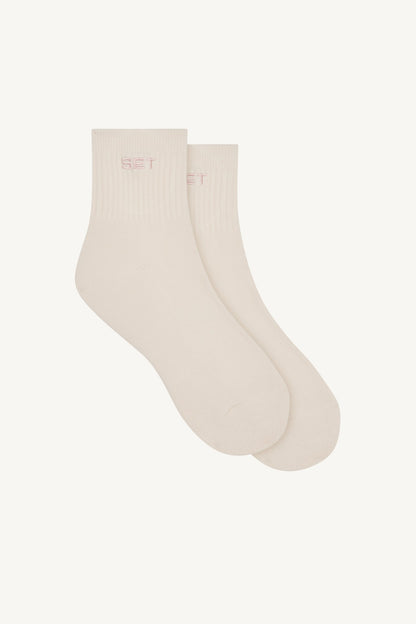 SET ACTIVE SET SHORTY SOCKS - CREAM/BLUSH