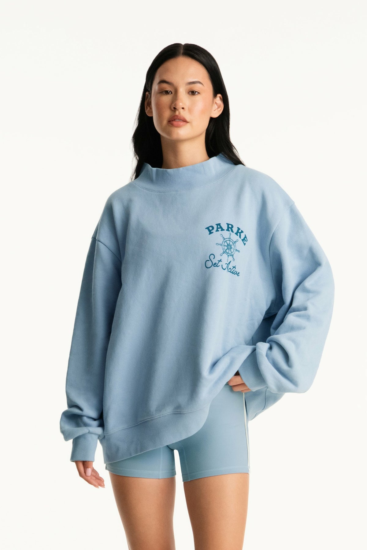 SET ACTIVE SET X PARKE SAIL GRAPHIC MOCKNECK - OVERCAST