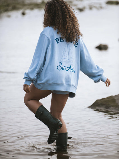 SET ACTIVE SET X PARKE SAIL GRAPHIC MOCKNECK - OVERCAST
