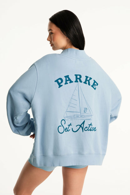 SET ACTIVE SET X PARKE SAIL GRAPHIC MOCKNECK - OVERCAST
